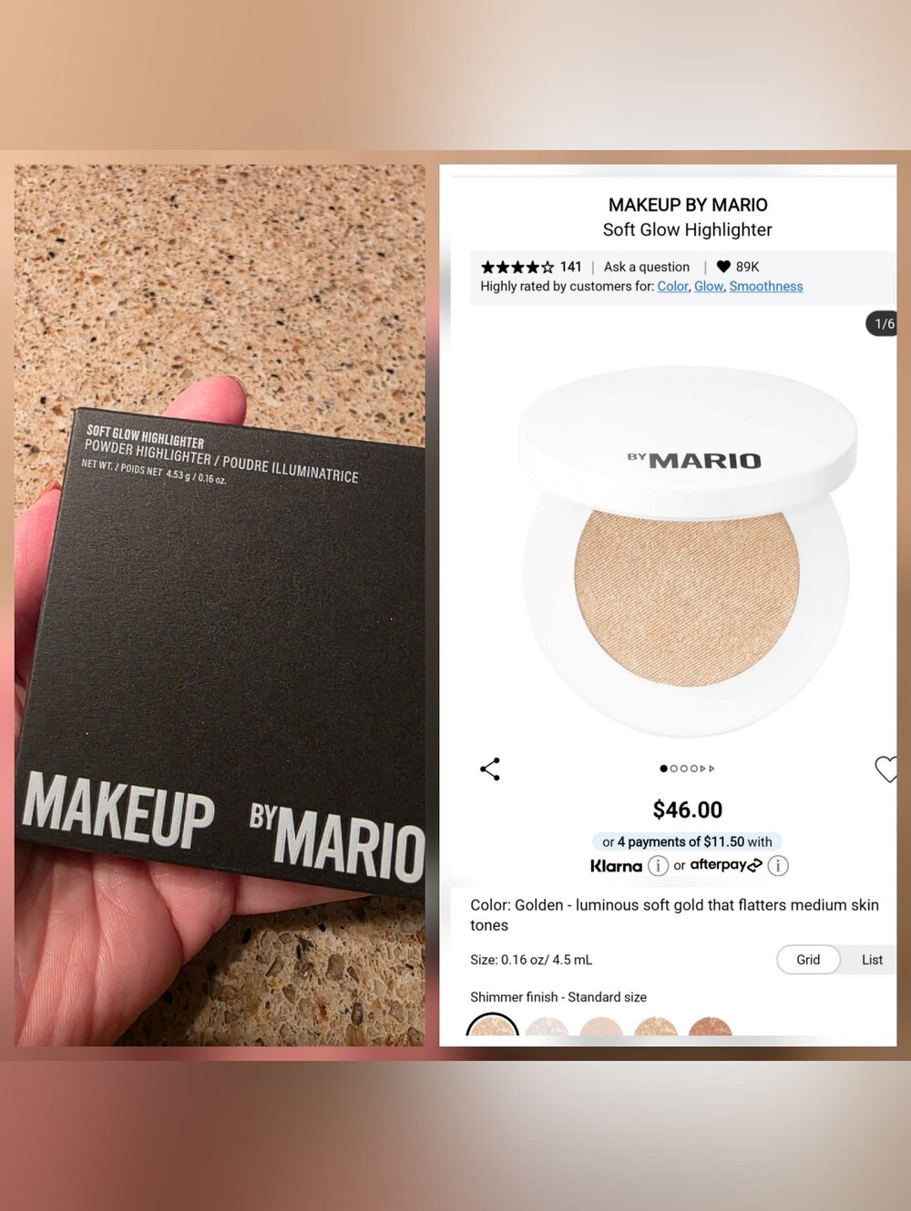 Makeup By Mario Soft Glow Highlighter — Golden